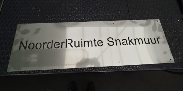 Groot Naambord RVS